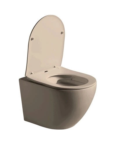 Подвесной безободковый унитаз с сиденьем микролифт Vincea Globo VT1-14SMC
