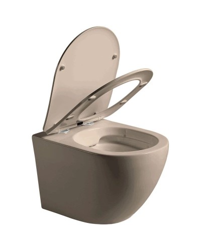 Подвесной безободковый унитаз с сиденьем микролифт Vincea Globo VT1-14SMC