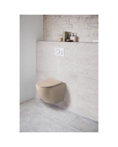 Подвесной безободковый унитаз с сиденьем микролифт Vincea Globo VT1-14SMC