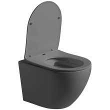 Подвесной безободковый унитаз с сиденьем микролифт Vincea Globo VT1-14SMA