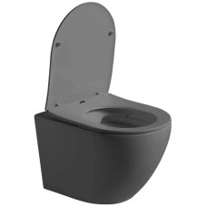 Подвесной безободковый унитаз с сиденьем микролифт Vincea Globo VT1-14SMA
