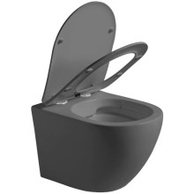 Подвесной безободковый унитаз с сиденьем микролифт Vincea Globo VT1-14SMA