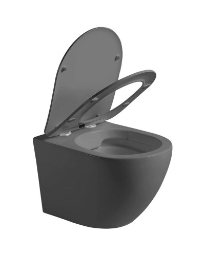 Подвесной безободковый унитаз с сиденьем микролифт Vincea Globo VT1-14SMA