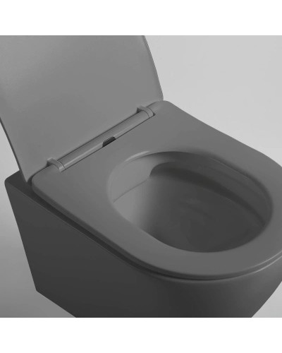 Подвесной безободковый унитаз с сиденьем микролифт Vincea Globo VT1-14SMA