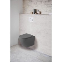 Подвесной безободковый унитаз с сиденьем микролифт Vincea Globo VT1-14SMA