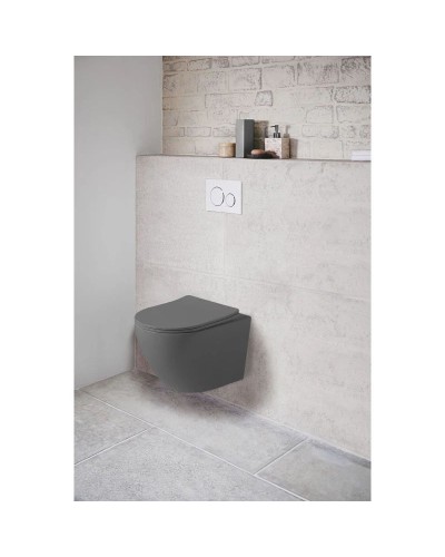 Подвесной безободковый унитаз с сиденьем микролифт Vincea Globo VT1-14SMA