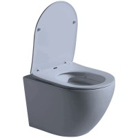 Подвесной безободковый унитаз с сиденьем микролифт Vincea Globo VT1-14SMO