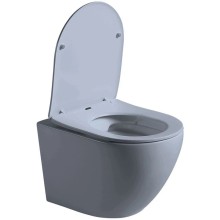 Подвесной безободковый унитаз с сиденьем микролифт Vincea Globo VT1-14SMO