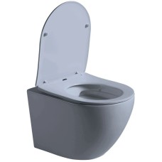 Подвесной безободковый унитаз с сиденьем микролифт Vincea Globo VT1-14SMO