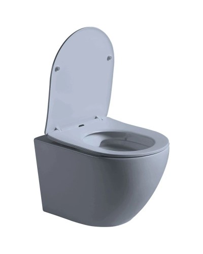 Подвесной безободковый унитаз с сиденьем микролифт Vincea Globo VT1-14SMO