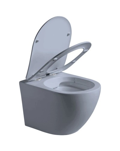 Подвесной безободковый унитаз с сиденьем микролифт Vincea Globo VT1-14SMO