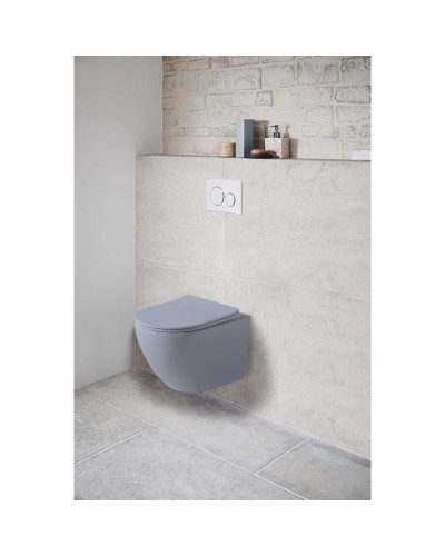 Подвесной безободковый унитаз с сиденьем микролифт Vincea Globo VT1-14SMO