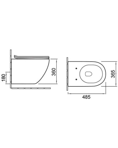 Подвесной безободковый унитаз с сиденьем микролифт Vincea Globo VT1-14SMO