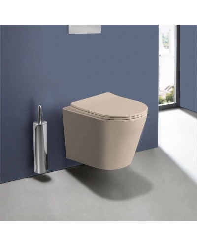 Подвесной безободковый унитаз с сиденьем микролифт Vincea Piatti VT1-11SMC