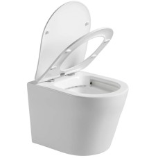 Подвесной безободковый унитаз с сиденьем микролифт Vincea Piatti VT1-11S