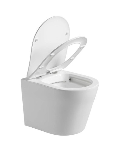 Подвесной безободковый унитаз с сиденьем микролифт Vincea Piatti VT1-11S