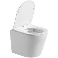 Подвесной безободковый унитаз с сиденьем микролифт Vincea Piatti VT1-11S