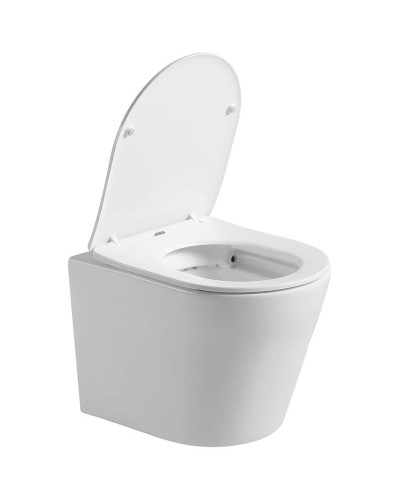 Подвесной безободковый унитаз с сиденьем микролифт Vincea Piatti VT1-11S