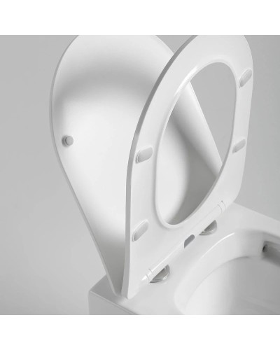 Подвесной безободковый унитаз с сиденьем микролифт Vincea Piatti VT1-11S