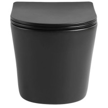 Подвесной безободковый унитаз с сиденьем микролифт Vincea Piatti VT1-11SMB