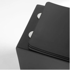 Подвесной безободковый унитаз с сиденьем микролифт Vincea Piatti VT1-11SMB