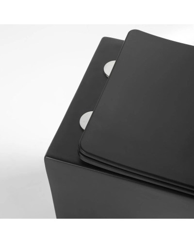 Подвесной безободковый унитаз с сиденьем микролифт Vincea Piatti VT1-11SMB