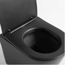 Подвесной безободковый унитаз с сиденьем микролифт Vincea Piatti VT1-11SMB