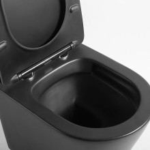 Подвесной безободковый унитаз с сиденьем микролифт Vincea Piatti VT1-11SMB