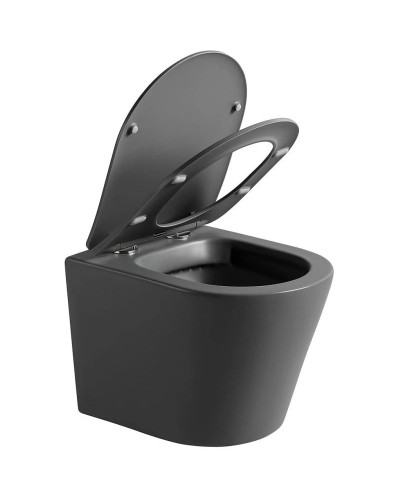 Подвесной безободковый унитаз с сиденьем микролифт Vincea Piatti VT1-11SMA