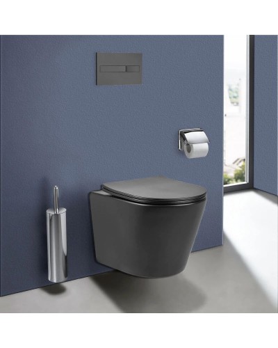 Подвесной безободковый унитаз с сиденьем микролифт Vincea Piatti VT1-11SMA