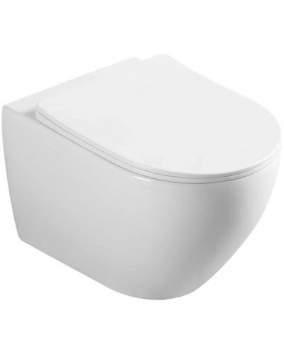 Унитаз подвесной Vincea Esse VT1-211 безободковый, с сиденьем микролифт, белый