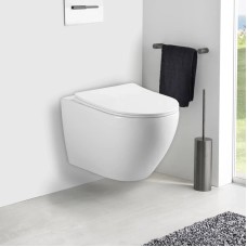 Унитаз подвесной Vincea Esse VT1-211 безободковый, с сиденьем микролифт, белый