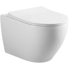 Унитаз подвесной Vincea Esse VT1-211 безободковый, с сиденьем микролифт, белый