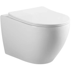 Унитаз подвесной Vincea Esse VT1-211 безободковый, с сиденьем микролифт, белый