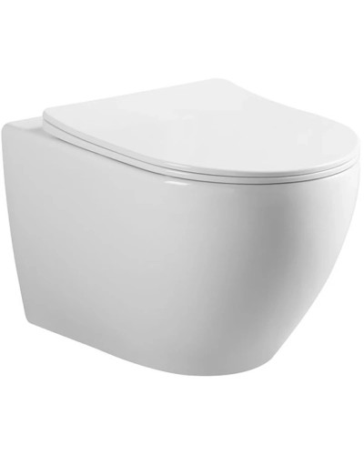 Унитаз подвесной Vincea Esse VT1-211 безободковый, с сиденьем микролифт, белый