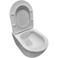 Унитаз подвесной Vincea Esse VT1-211 безободковый, с сиденьем микролифт, белый