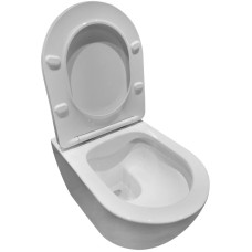 Унитаз подвесной Vincea Esse VT1-211 безободковый, с сиденьем микролифт, белый