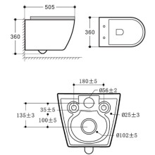 Унитаз подвесной Vincea Esse VT1-211 безободковый, с сиденьем микролифт, белый