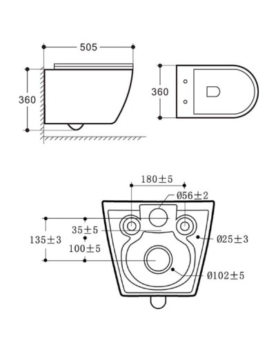 Унитаз подвесной Vincea Esse VT1-211 безободковый, с сиденьем микролифт, белый