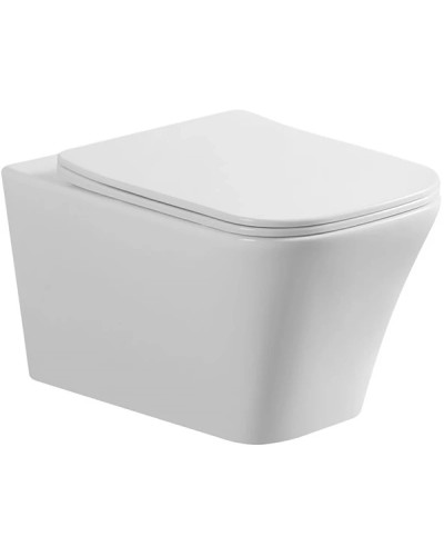 Унитаз подвесной Vincea Cool VT1-210 безободковый, с сиденьем микролифт, белый