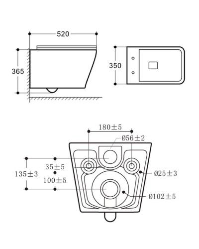 Унитаз подвесной Vincea Cool VT1-210 безободковый, с сиденьем микролифт, белый