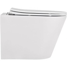 Подвесной безободковый унитаз с сиденьем микролифт Abber Bequem AC1102MW