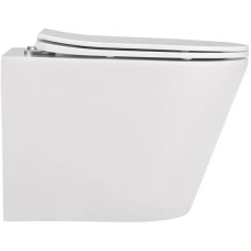 Подвесной безободковый унитаз с сиденьем микролифт Abber Bequem AC1102MW