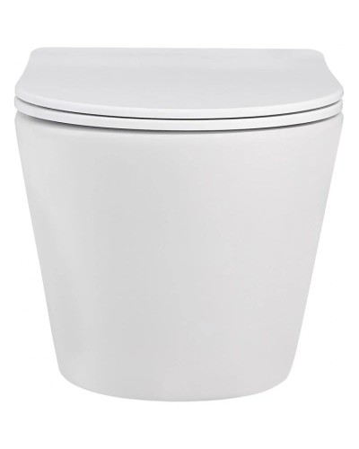 Подвесной безободковый унитаз с сиденьем микролифт Abber Bequem AC1102MW