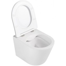 Подвесной безободковый унитаз с сиденьем микролифт Abber Bequem AC1102MW