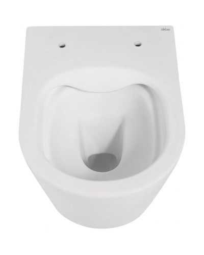 Подвесной безободковый унитаз с сиденьем микролифт Abber Bequem AC1102MW
