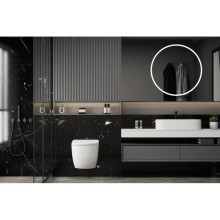 Подвесной безободковый унитаз с сиденьем микролифт Abber Bequem AC1100MW