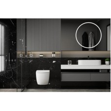 Подвесной безободковый унитаз с сиденьем микролифт Abber Bequem AC1100MW