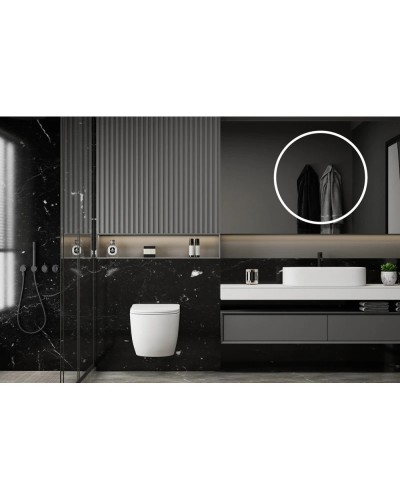 Подвесной безободковый унитаз с сиденьем микролифт Abber Bequem AC1100MW