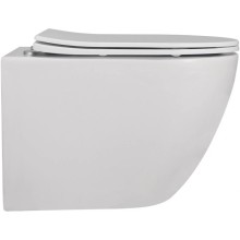 Подвесной безободковый унитаз с сиденьем микролифт Abber Bequem AC1100MW